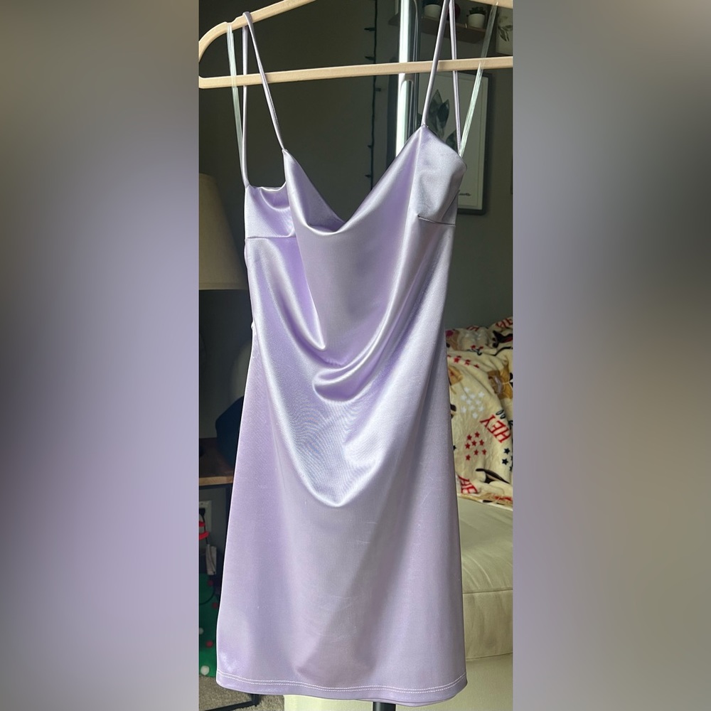 Lavender Open Back Dress